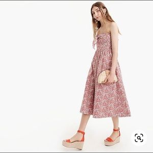 NWT J.CREW LIBERTY® JUNE'S MEADOW TIE-FRONT DRESS